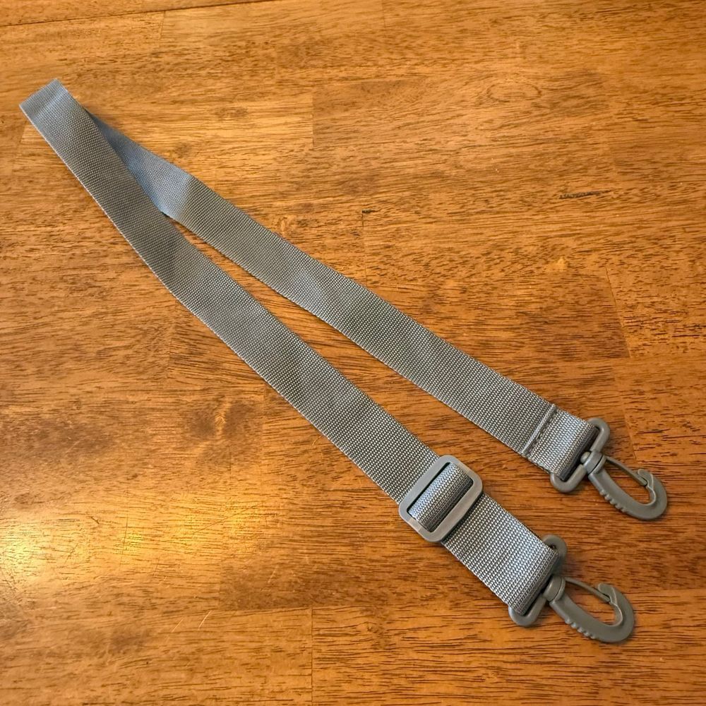 Gray 44 inch adjustable bag strap